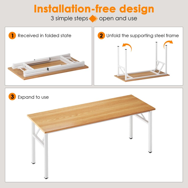 Need Computer Desk Office Desk 62 inches Folding Table with