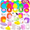 24Pcs Easter Egg Set Plastic Eggs with Bunny Toy Funny