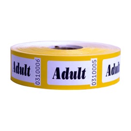 Thomas & Anca Club Supplies Ltd Adult Admission Roll Tickets for Event Entry Serial Coded for Security Festivals Fetes Fayre Party Events
