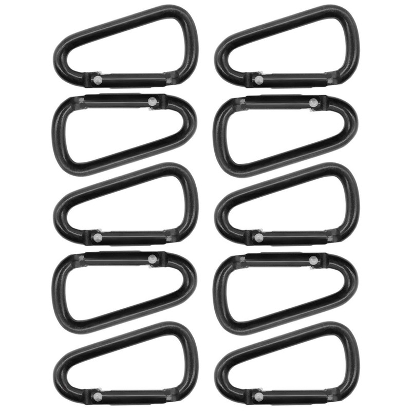 OUTDOOR SAXX® - 10 x Aluminium Carabiners, Mini Carabiner Hooks