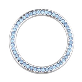 Futheda 2pcs Car One Key Engine Start Button Ring Sticker Emblem Crystal Rhinestone Ring Auto Start Engine Ignition Key & Button Bling Car Interior Decorative Diamante Ring Unique Luxury Gift Blue