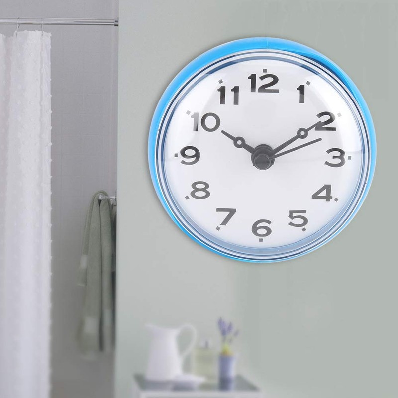 Nikou Bathroom Clock, Wall Clock, Waterproof Shower Clock with Suction