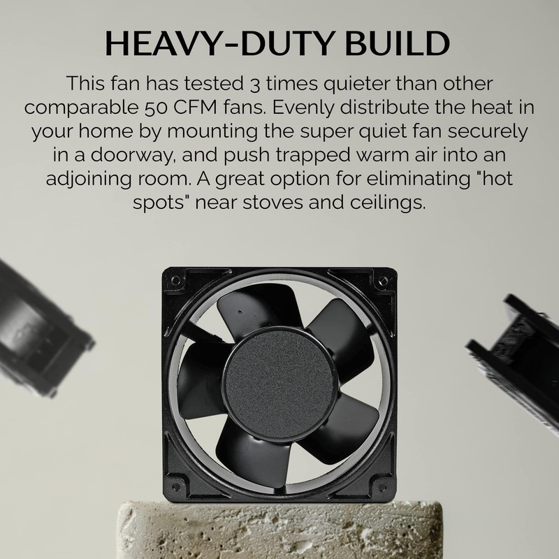 Firewood Racks&More Super Quiet Air Cooling Doorway Corner Fan |