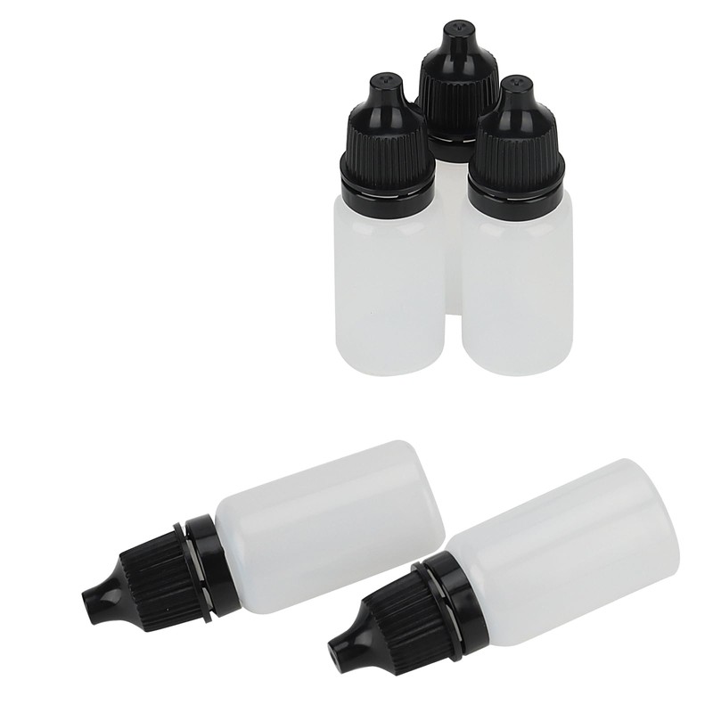 KEILEOHO 200 PCS 10ml Black Empty Dropper Bottles, Eye Empty