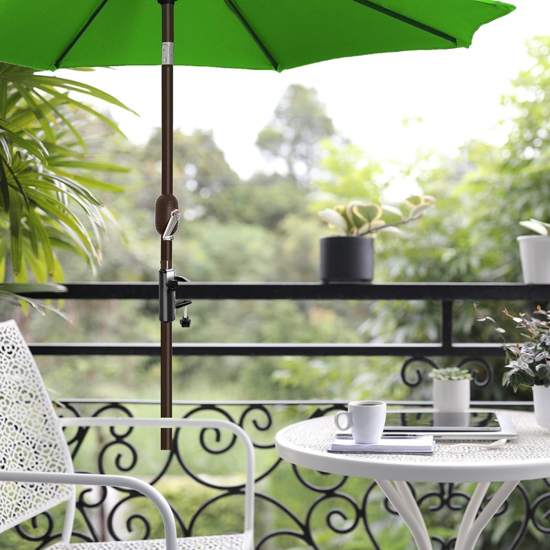 Fonyet Parasol Holder Balcony Railing Adjustable Parasol Holder Attachment Balcony