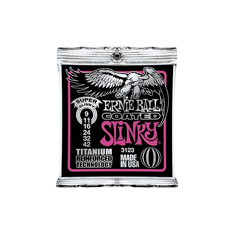 Ernie Ball coated Super Slinky 9-42