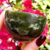 Jade - Green Jade Hand Carved Polished Bowl - Crystal