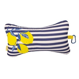 moses. Fernweh Lemon Mini Reading Pillow - Neck Pillow for Travel with Practical Carabiner, Compact Pillow for Car, Plane and Beach Visit, Ergonomic Travel Pillow with Summer Design