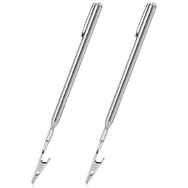 2 Pieces Telescoping Alligator Clip Extendable, Telescopic Metal Wire Joint Clamp for Mechanical Household Jewelry Fastening Auto Repair Selection Items (Range 8.4-30.7 Inch)