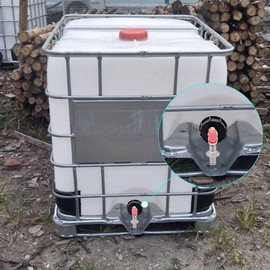 S60X6 IBC Garden Tap Drain Tank Adapter Brass with Hose Connector 1000 Litre Tank Connection 12.7mm