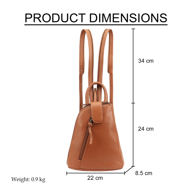 Lloyd Baker London Genuine Leather Backpack, Real Leather Backpack for