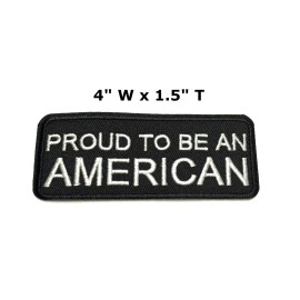Athena Brands PROUD TO BE AN AMERICAN Embroidered Patch Iron-on Badge Emblem MC Vest Applique
