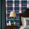 HOMETITUTE Navy Red Plaid Wallpaper Peel and Stick Classic Checkered