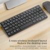 Wireless Keyboard Mouse White Blue Characters Printing Ergonomic Design Portable