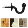 Kichvoe 2Pcs Black Curtain Tiebacks Wall Hooks - Zinc Alloy