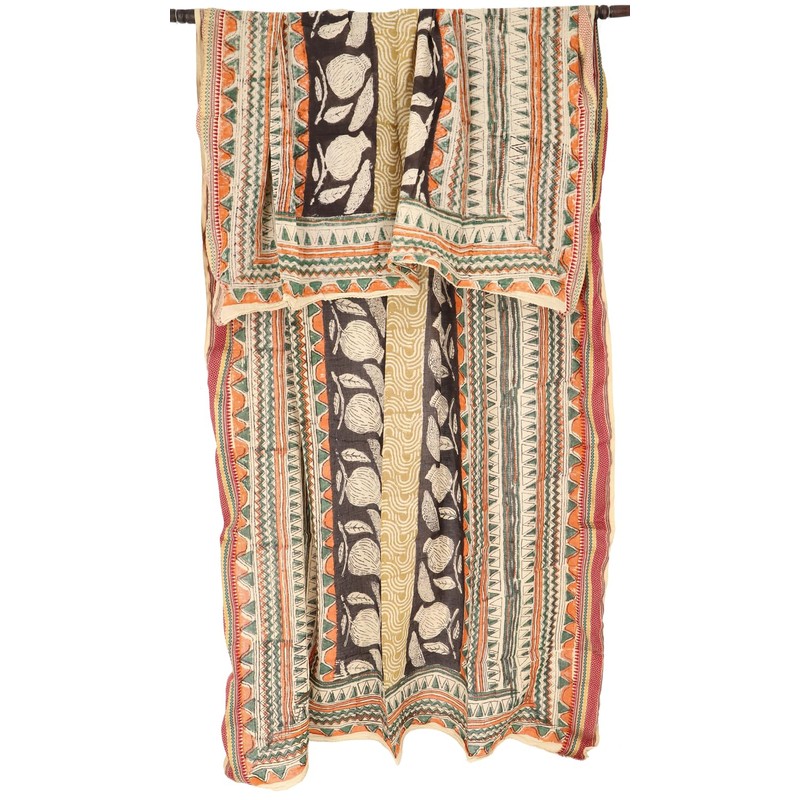 GURU SHOP Lightweight Pareo, Sarong, Hand Printed Cotton Cloth, Lungi