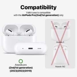 Valkit Compatible Airpods Pro 2nd/1st Generation Case Clear, Airpods Pro 2/1 Case Cover with Lock & Cleaner Kit, Soft Shockproof iPods Pro 2 Protective Case for Airpods Pro Gen 2nd/1st(2023/2022/2019)