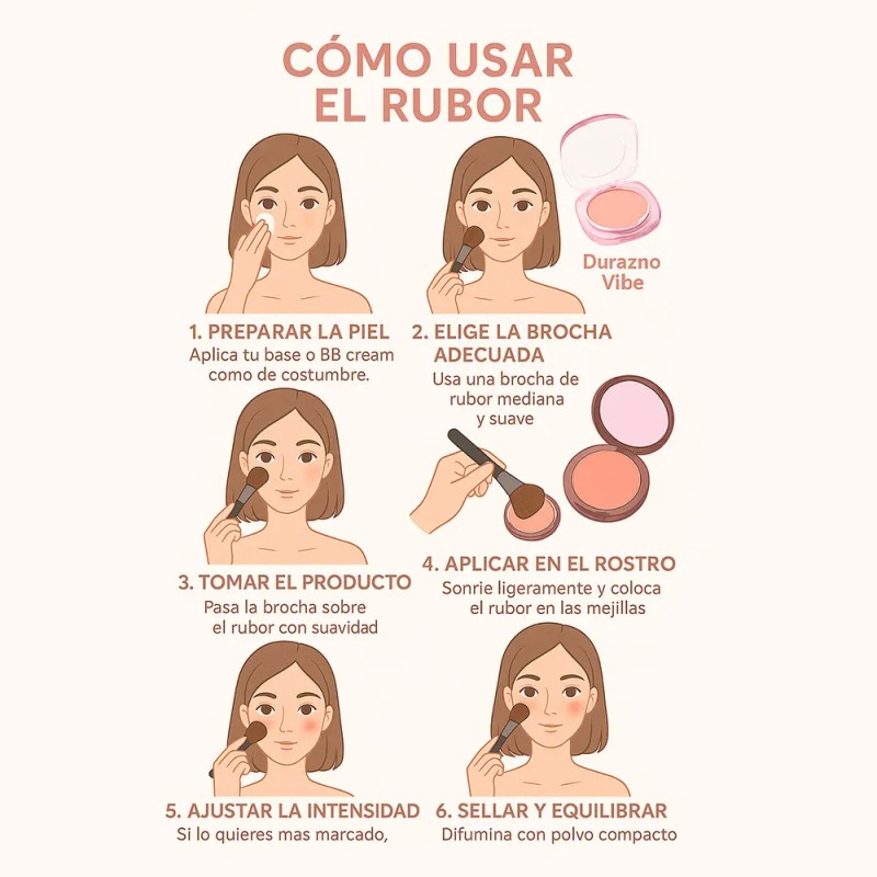 Miss Cherry Cosmetic Blush Rubor Maquillaje Hipoalergenico F2