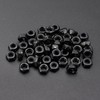Lvefyti Pack of 50 M6 Nuts Set, Black Stainless Steel