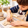 4-Piece Circular Clay Hole Cutter Set with Wooden Handles