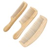 TOVINANNA 3pcs Portable Bamboo Massage Comb Bamboo Hair Combs Fine