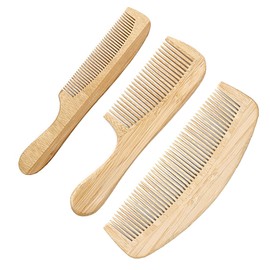TOVINANNA 3pcs Portable Bamboo Massage Comb Bamboo Hair Combs Fine Tooth Design for Easy Detangling for Travel and Daily Use