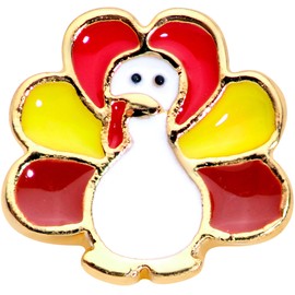 Body Candy 16G Womens PVD Stainless Steel Red Yellow Turkey Cartilage Earring Helix Tragus Jewelry 1/4"