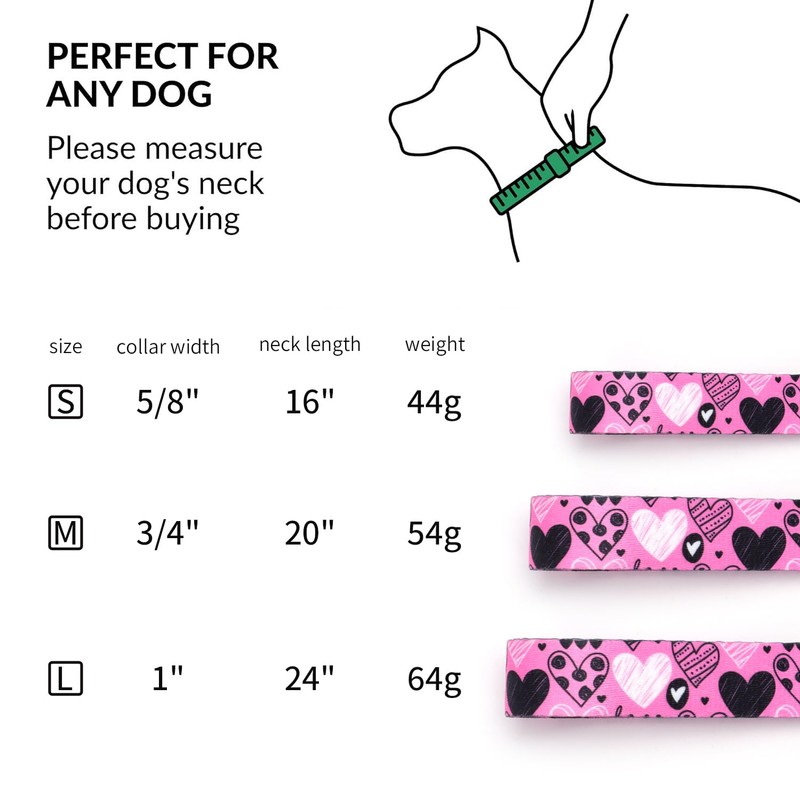 Serijoars Martingale Dog Collar - No-Pull Training Collar with Flower
