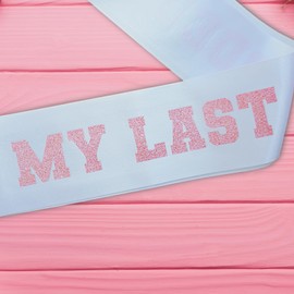 Decorit MY LAST RODEO Sash Pink Glitter, Let’s Go Girls Western Cowgirl, Bride-to-Be Getting Hitched Married Sash, Bridal Shower Party Favor, Nashville Bride, Engagement, Wedding Party Decorations