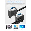 RIKYJIC DB9 RS232 Right Angle Serial Cable 9 Pin Male