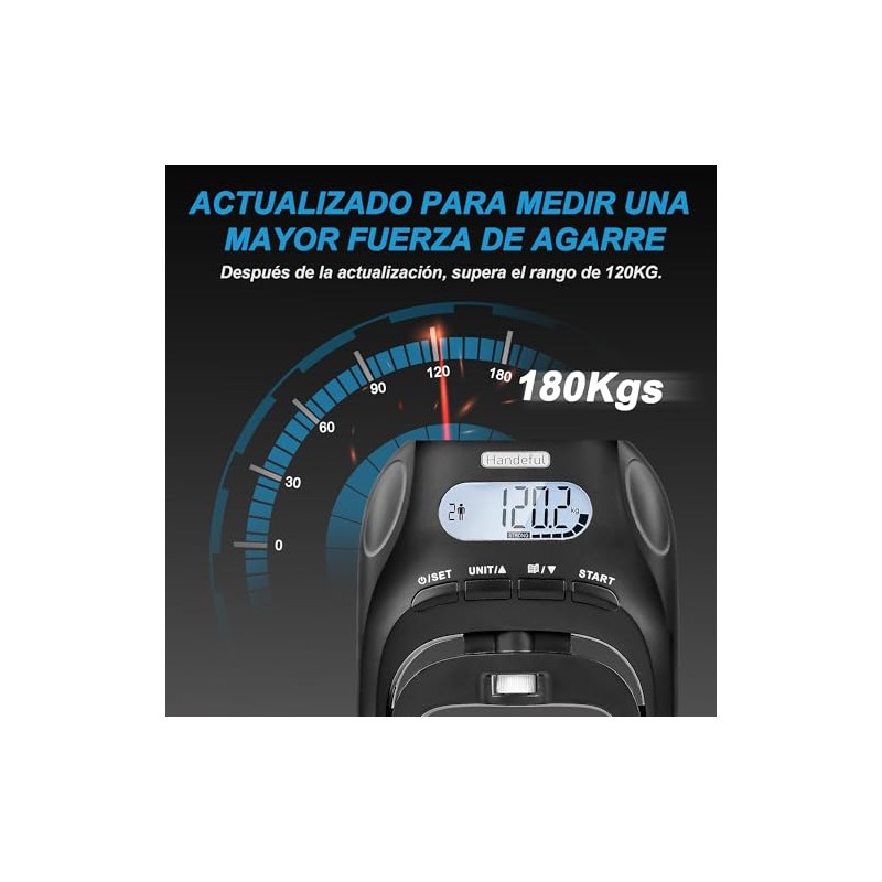 Handeful Dinamómetro Digital de Mano 180 kg para Fuerza de