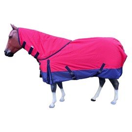 Chicks Saddlery Red Horse Combo Neck 1200D Waterproof Turnout Sheet-Combo Neck 72" All Breed Sizes