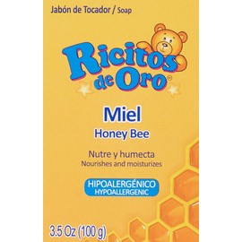 Miel Ricitos de Oro Hand Soap | Hypoallergenic Bar Soap for Baby, Honey Moisturizing Bath Soap; 3.5 Ounces
