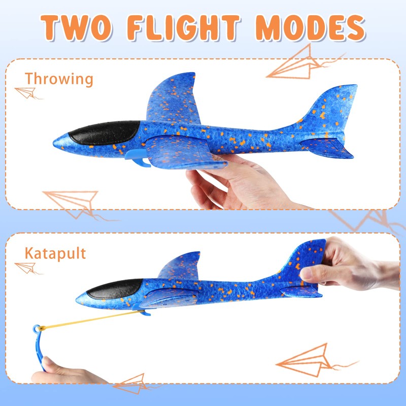 Vcostore Polystyrene Throwing Aeroplane, Pack of 2, Children’s Toy, Large