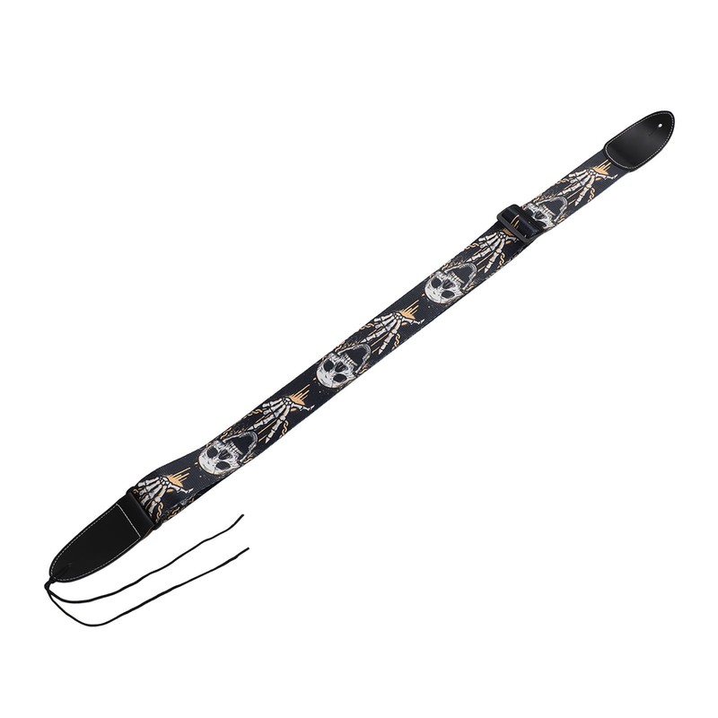 Guitar Strap Cool Skeleton Design Adjustable 2 Inches Wide Polyester