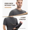 5 Pack Workout Shirts for Men-Dry Fit Black Gym Moisture