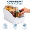 Stackable Storage Organizer Bins, Curved Space-Saving Plastic Storage Boxes for