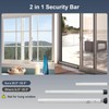 DIIG Sliding Door Security Bar，17.7-50.5inch Adjustable Locking Window Safety Bar