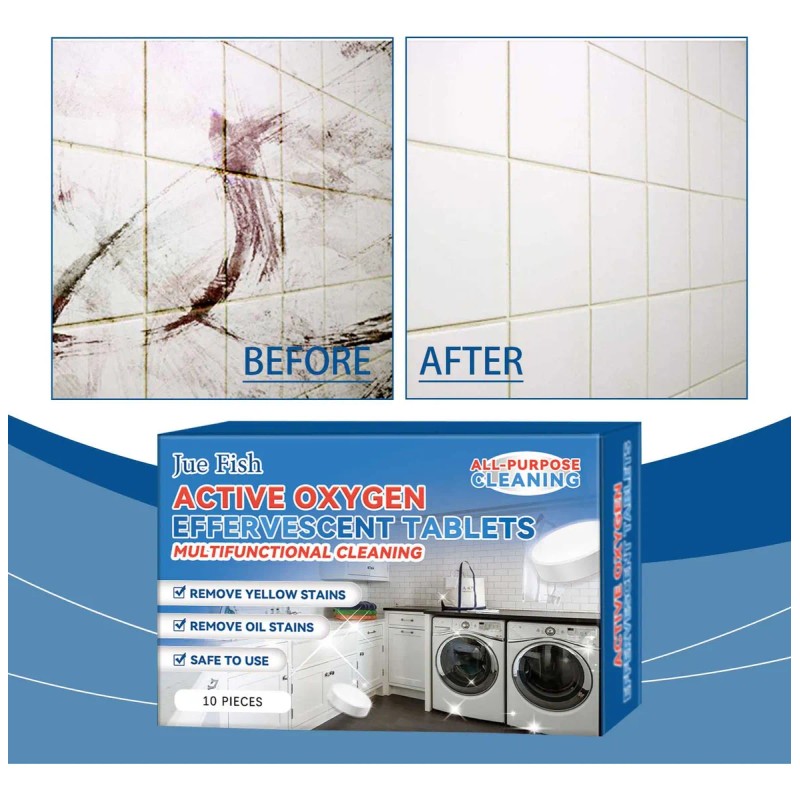 Tabletas Efervescentes De Limpieza De Oxígeno Multifuncional