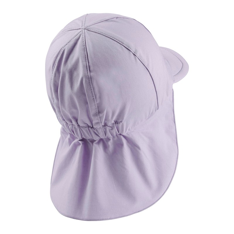 Sterntaler Girls' Modern Peaked Cap with Neck Protection, Lilac purple