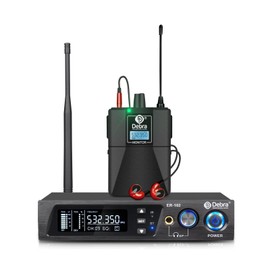 D Debra Audio PRO ER-102 UHF IEM Mono Wireless in Ear Monitor System with Monitoring Type for Stage, Band, Recording Studio,Guitar, Live Performance (Single Channel, 1 Bodypack)