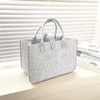 Felt Bag Shopping Basket with Handle Foldable, 30x20x18cm Felt Bag