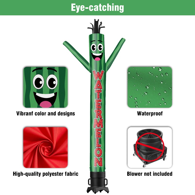 Watermelon Theme Inflatable Weird Wave Dancer Tube Man Outdoor Advertising