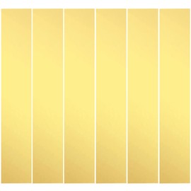 16 Pieces Brass Sheet, Brass Shim Stock Assortment, 6" Length x 1" Width, 0.001", 0.002", 0.004", 0.006", 0.008",0.012", 0.016", 0.02" Thickness, Metal Shim Stock