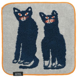 Greeting Life Miroko Machiko Hand Towel Cat MRZ-67 Gray