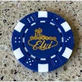 KREWE OF ROLLING ELVI 2025 MARDI GRAS POKER CHIP DOUBLOON