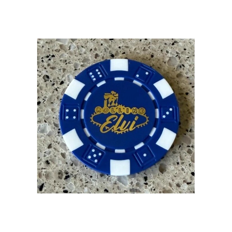 KREWE OF ROLLING ELVI 2025 MARDI GRAS POKER CHIP DOUBLOON