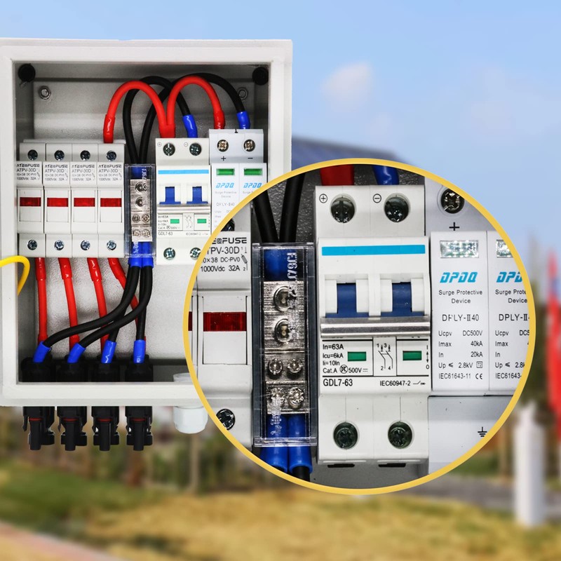 2 Pole DC Miniature Circuit Breaker, 500V 32 Amp DC