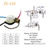 Ceiling Fan Pull Switch Zing Ear ZE-110 3 Wire 3
