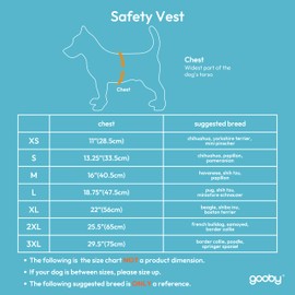 Gooby Safety Vest - Reflective Pullover Dog Vest for Small to Medium Dogs